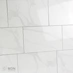 Glans wit marmer carrara look keramische wandtegels 25x40 cm, Verzenden, Nieuw