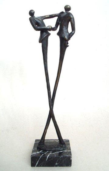 Ger van Tankeren (1964) - Figuur - Dank - 40 cm - Verbronsde