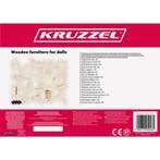Kruzzel Houten Poppenmeubel Set - 34 Delige DIY Meubelset..., Ophalen of Verzenden, Nieuw