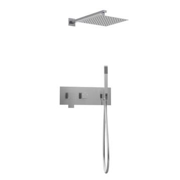 Vierkante inbouw regendouche met wandarm 25cm douchekop, Verzenden, Nieuw