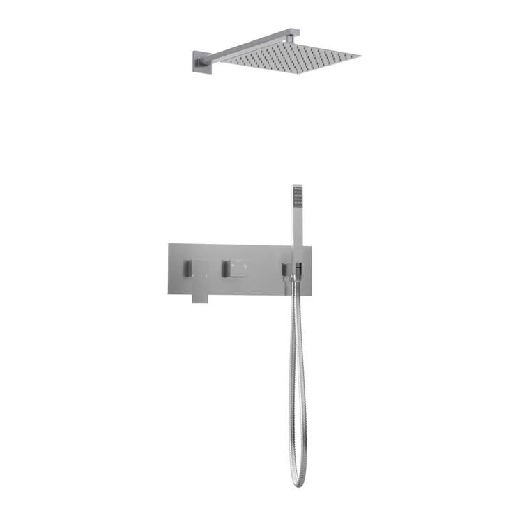 Vierkante inbouw regendouche met wandarm 25cm douchekop, Doe-het-zelf en Verbouw, Sanitair, Verzenden