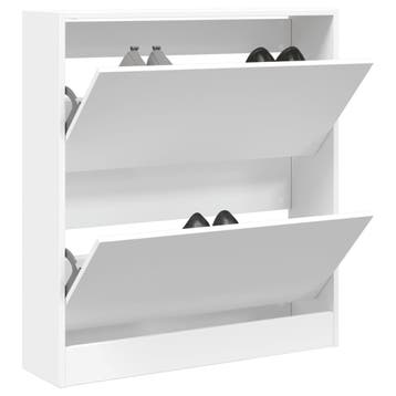 vidaXL Schoenenkast 80x21x87,5 cm bewerkt hout wit, Verzenden, Nieuw