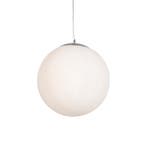 Smart scandinavische hanglamp zilver met opaal glas 50cm, Verzenden, Nieuw, Glas, Scandinavisch