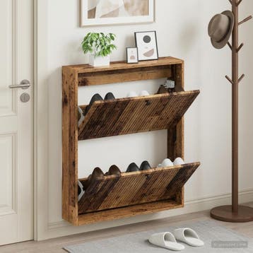vidaXL Wandgemonteerde Schoenkast EDE 71 x 17 x 86 cm, Verzenden, Nieuw