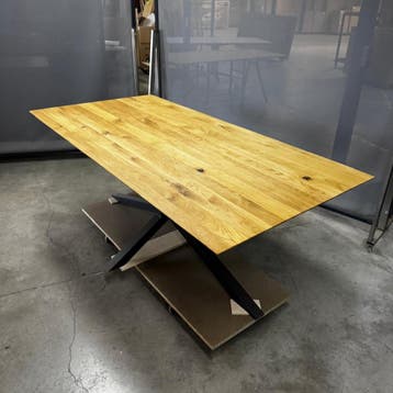bert plantagie Starry Night Eettafel, 100 tot 150 cm, Eikenhout, Ophalen of Verzenden, Zo goed als nieuw