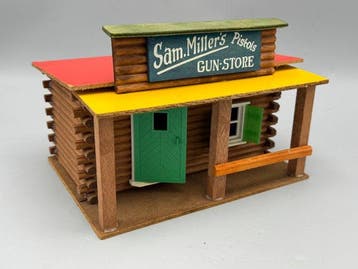 VERO / DEMUSA Elastolin – Sam Miller’s Gun Store – houten, Antiek en Kunst