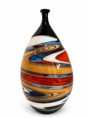 Reinhard Herzog - Vaas - Glas - Handgeblazen studio-glas