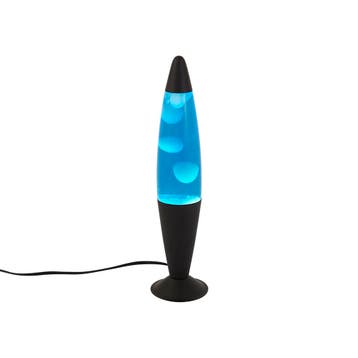 Lavalamp blauw met witte wax incl. LED - Molten Lava, Verzenden, Nieuw