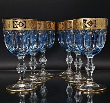 Artemisia - Drinkset (6) - Kristal, 24-karaats goud, Antiek en Kunst