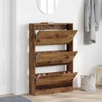 vidaXL Schoenenkast met plank Oudhout 80 x 21 x 125,5 cm, Verzenden, Nieuw