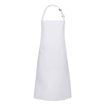 GGM Gastro | KARLOWSKY | Slabbenschort met zak Basic - Wit |, Verzenden, Nieuw, Wit, Schort