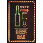 Wandbord -  Beer Bar Open, Ophalen of Verzenden, Nieuw