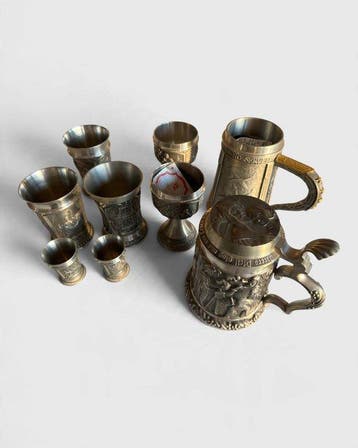 WMF - Drinkservies (9) - Tin