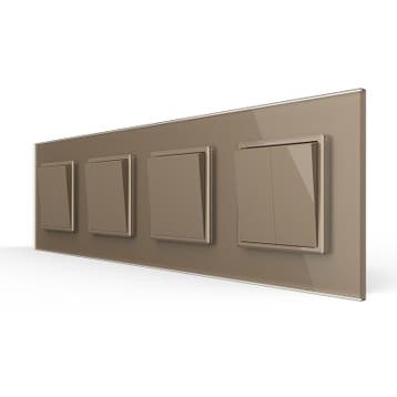Livolo | Goud | 1+1+1+2 | Puls | Wipschakelaar, Ophalen of Verzenden, Nieuw