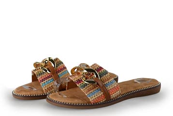 Graceland Slippers in maat 38 Cognac, Slippers, Overige kleuren, Verzenden, Zo goed als nieuw