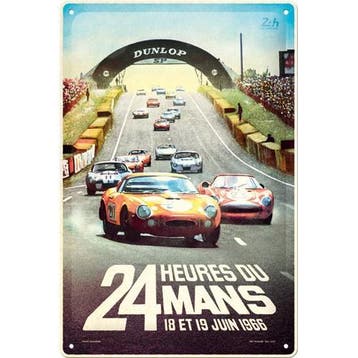 Metalen wandbord 24 uurs race le mans Ford GT40, Verzenden, Nieuw, Auto's
