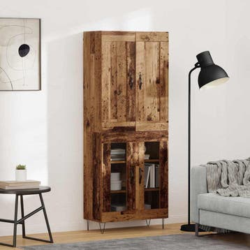 vidaXL buffetkast Oud Hout 69,5 x 34 x 180 cm Bewerkt hout, Minder dan 50 cm, Verzenden, Nieuw, Minder dan 100 cm