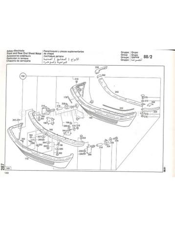1983 MERCEDES BENZ S KLASSE ONDERDELENHANDBOEK, CHASSIS |