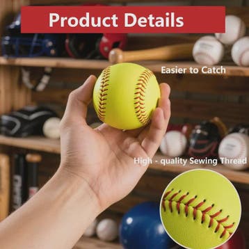 12-inch Hard Softbal Bal voor Training - Duurzaam Rubber - G, Verzenden, Nieuw
