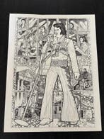 Elvis Presley - Vintage kleurplaat uit 1978, Verzamelen, Ophalen of Verzenden, Nieuw, Poster, Artwork of Schilderij