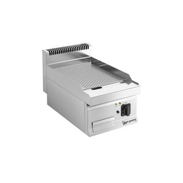 GGM Gastro | Elektrische bakplaat - 3,6kW - Geribbeld - |, Verzenden, Nieuw, Kop(pen) en/of Schotel(s)