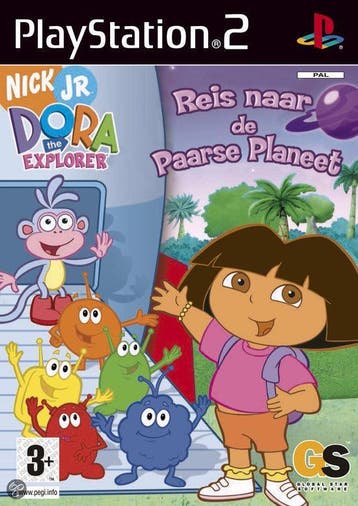 Dora The Explorer - Reis Naar De Paarse Planeet PS2, Avontuur en Actie, 1 speler, Ophalen of Verzenden, Zo goed als nieuw