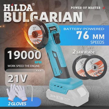HILDA Mini Haakse Slijper 3 Inch - Draadloos, Borstelloos &, Verzenden, Nieuw
