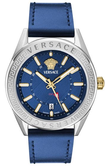 Versace VEAFA0124 V-Code GMT horloge 42 mm, Overige merken, Staal, Verzenden, Polshorloge