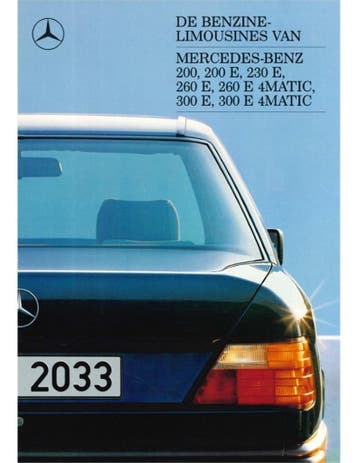 1988 MERCEDES BENZ E KLASSE BROCHURE NEDERLANDS, Boeken, Nieuw, Author