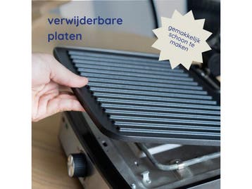 Safecourt Kitchen Contactgrill compact CG200 - Tosti, Witgoed en Apparatuur, Contactgrills, Verzenden, Nieuw