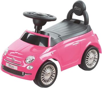 Fiat 500 Loopwagen Roze | Tweedekansje | OP=OP, Ophalen of Verzenden, Gebruikt, Loopvoertuig