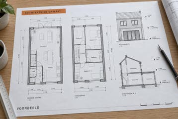 Bouwtekening aanbouw en verbouwing | Vergunning | SKT, Vergunningen