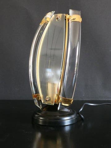 Tafellamp - Glas en metaal