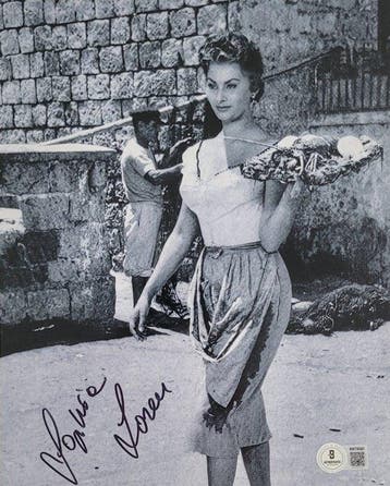 Sophia Loren - Italian Icon - Autograph, Photo with Beckett, Nieuw