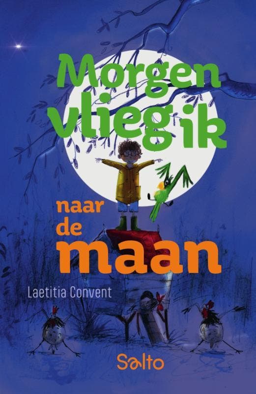 Morgen vlieg ik naar de maan - Laetitia Convent, Boeken, Kinderboeken | Kleuters, Zo goed als nieuw, Verzenden