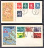 Nederland 1958/1959 - FDCs Kind en Zomer - NVPH E36 + E38, Postzegels en Munten, Postzegels | Nederland, Gestempeld