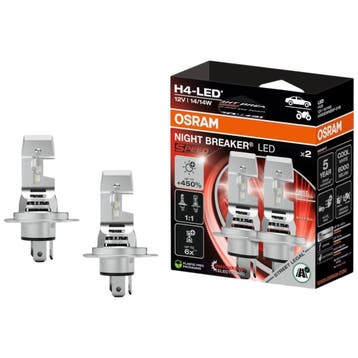Osram H4 Night Breaker LED Speed 450 – 2 stuks, Verzenden, Nieuw