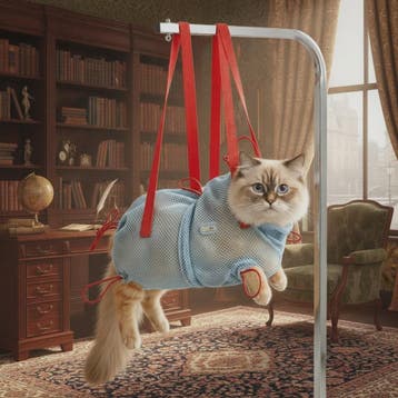 Ademende Mesh Kattenwaszak - Verstelbaar & Anti-Kras voor Gr, Verzenden, Nieuw