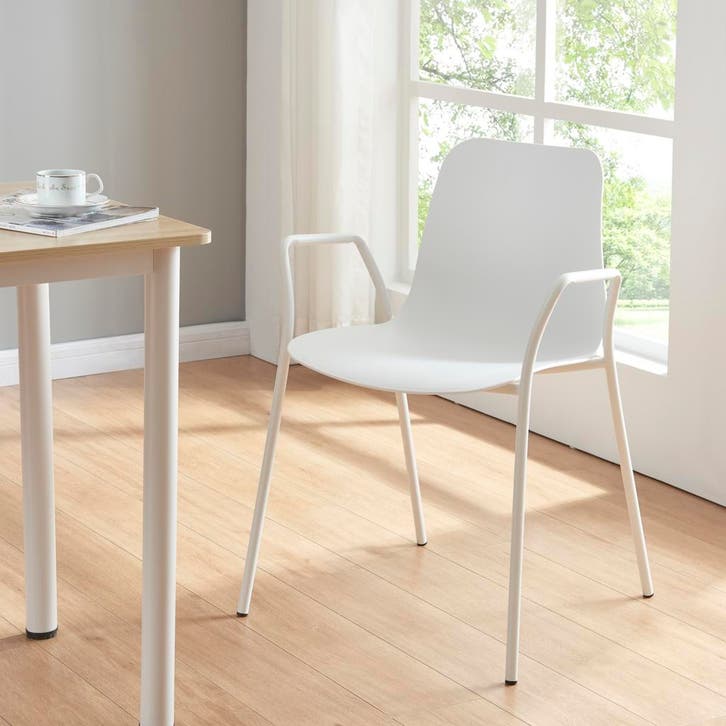 [en.casa] Eetkamerstoel set van 2 Kankaanpää 80x57,5x52 cm w, Huis en Inrichting, Stoelen, Verzenden