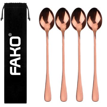 Fako Bijoux - 4 Lange Lepels - Latte Macchiato - Longdrink -, Verzenden, Nieuw