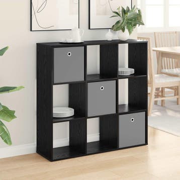 vidaXL Dressoir Zwart Eiken 102 x 31 x 99,5 cm, Huis en Inrichting, 100 tot 150 cm, Verzenden, Nieuw, 25 tot 50 cm