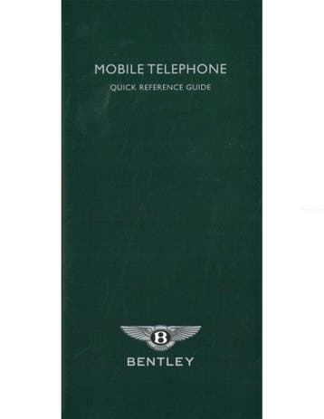 2005 BENTLEY ARNAGE R INSTRUCTIEBOEKJE ENGELS