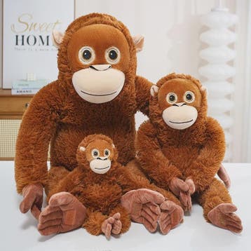 Levensechte Orang-oetan Knuffel - Pluche Aap Speelgoed (30/6