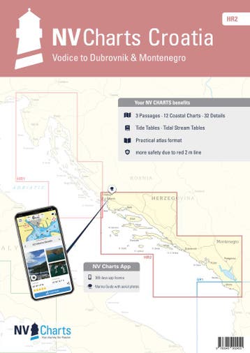 NV Charts Kroatië - HR 2 - Vodice naar Dubrovnik &amp; Monte, Ophalen of Verzenden, Nieuw