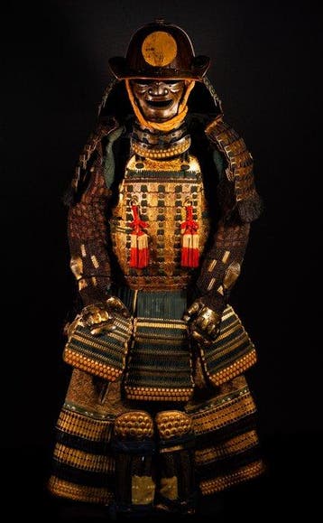 Yoroi volledig samurai-pantser Tokugawa mon - Zijde, Koper,