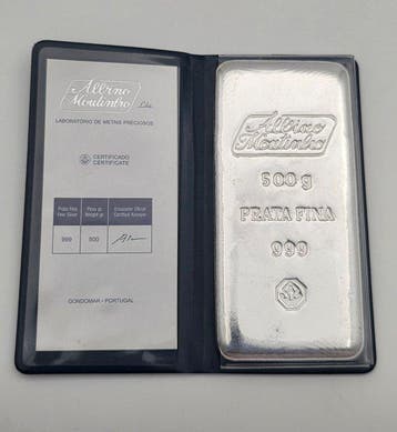 500 gram - Zilver .999 - Albino Moutinho - Met certificaat, Postzegels en Munten