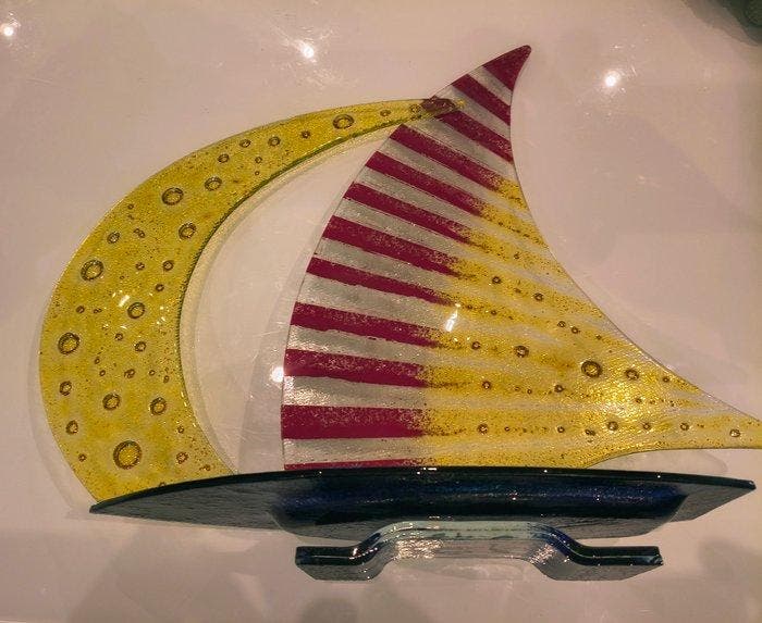vitra - sculptuur, la barca - 25 cm - Glas - 2025, Antiek en Kunst, Antiek | Glas en Kristal