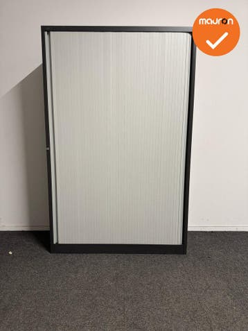 Roldeurkast - RB - 195x125x50 - Antraciet met beige deur - 1, Werkplek, Ophalen of Verzenden, Gebruikt, Kast