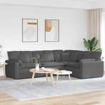 vidaXL Modulaire bank met kussens corduroy stof donkergrijs, Verzenden, Nieuw, Stof