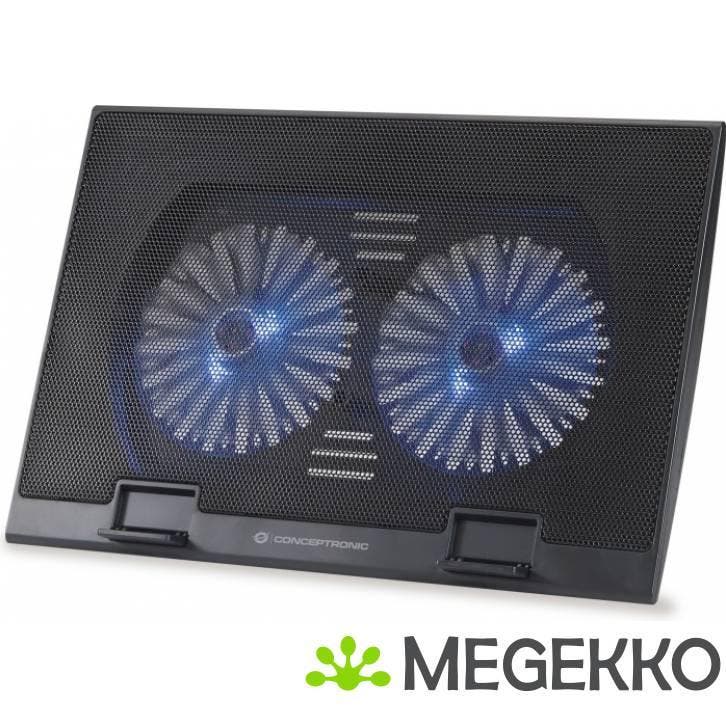Conceptronic Thana 02B 17  Zwart notebook cooling pad, Computers en Software, Computerkoelers, Nieuw, Verzenden